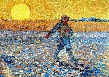 Vincent Van Gogh-the Sower. Antique Art Print, Famous Artists