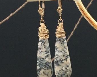 Dendritic Opal Earrings