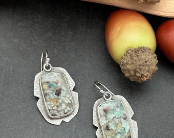 Confetti Agate Artisan Earrings