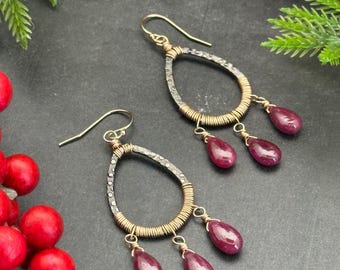Ruby Statement Earrings