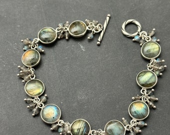 Labradorite Cluster Bracelet