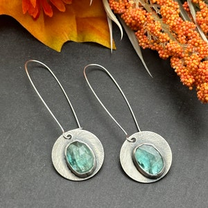 Green Kyanite Artisan Earrings