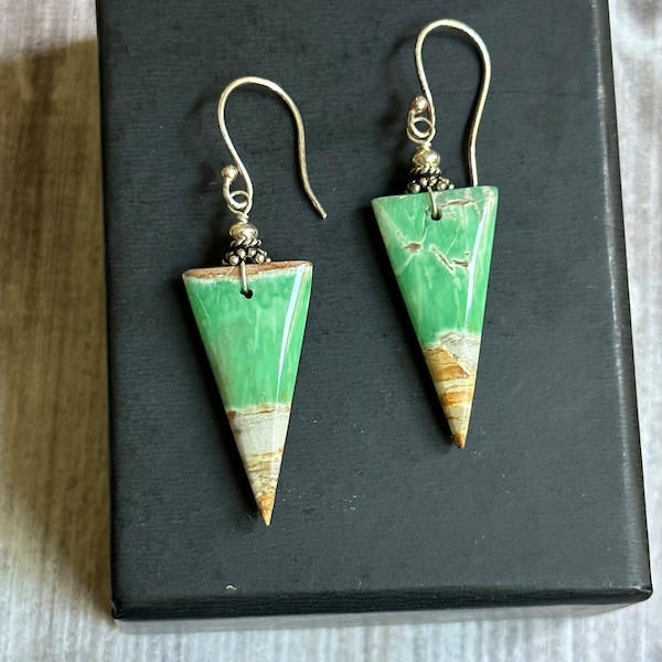 Edgy Variscite Earrings