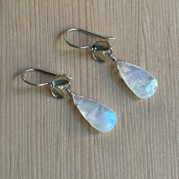 Rainbow Moonstone Earrings