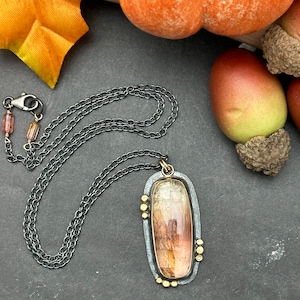 Tricolor Tourmaline Artisan Necklace