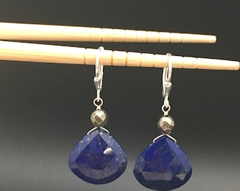 Lapis Lazuli and Pyrite Earrings