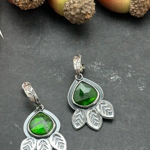 Chrome Diopside Artisan Earrings