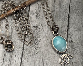 Dainty Larimar Artisan Necklace