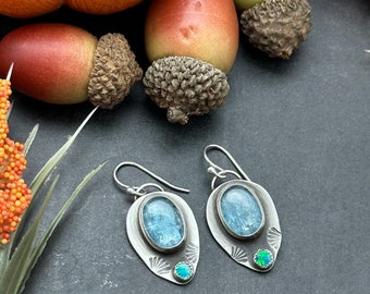 Ice Blue Kyanite Artisan Earrings