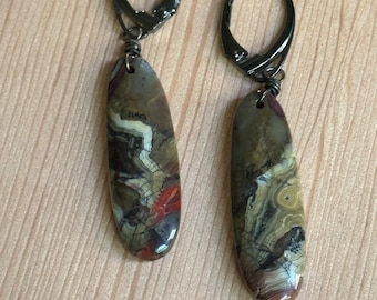 Laguna Lace Agate Earrings