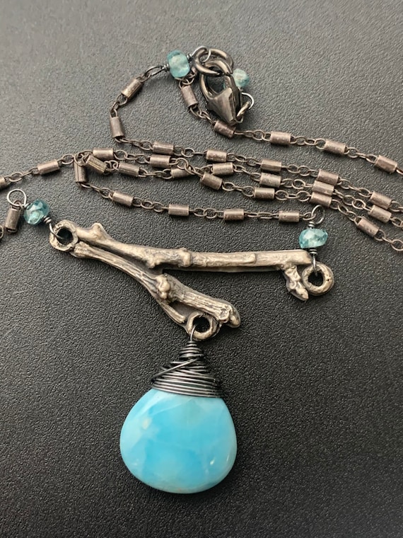 Larimar Stone Snow Shoe Pendant Larimar Stone Snow Shoe Pendant