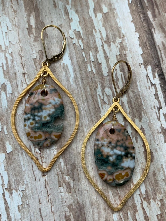 Ocean jasper best sale earrings
