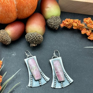 Rhodochrosite Artisan Earrings