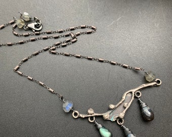 Labradorite and Twig Necklace