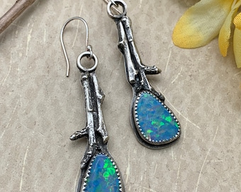 Coober Pedy Opal Twig Earrings