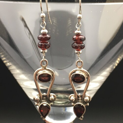 Almandine Garnet Earrings shops