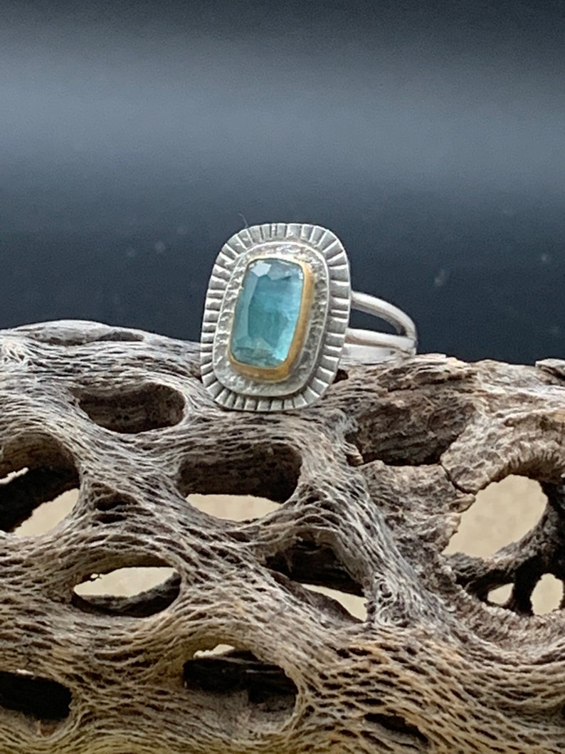 Indicolite Blue Tourmaline Statement Ring image 2