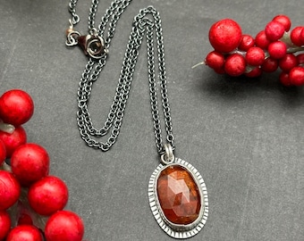 Dainty Orange Kyanite Artisan Necklace