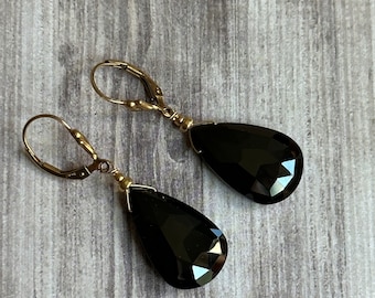 Black Spinel Earrings