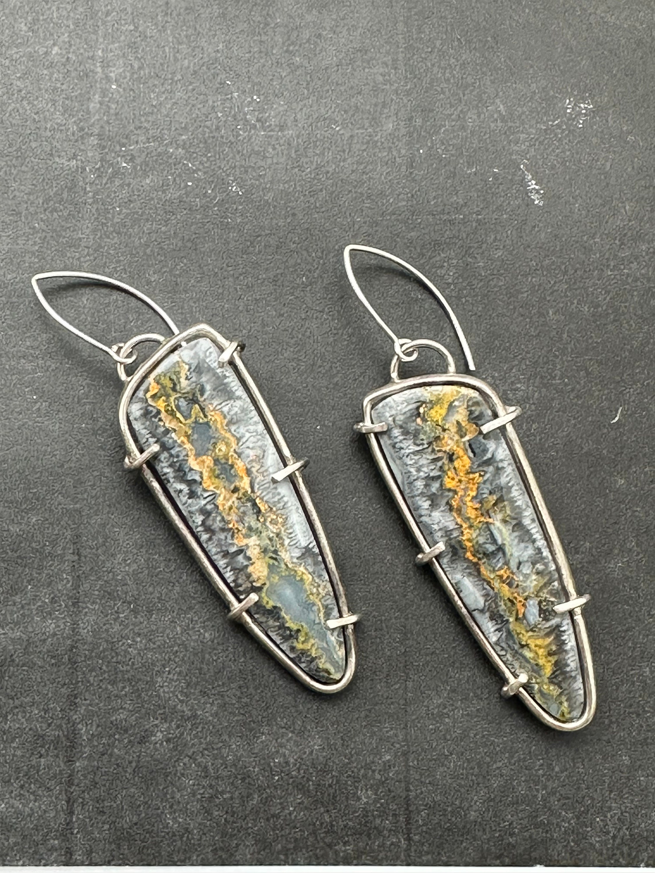 Flow Jasper Lava Flow Jasper Artisan Earrings - Etsy