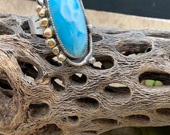 Large Larimar Statement Ring