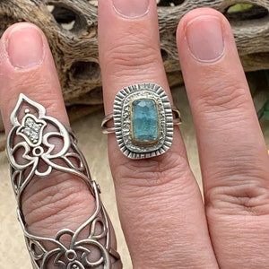 Indicolite Blue Tourmaline Statement Ring image 4