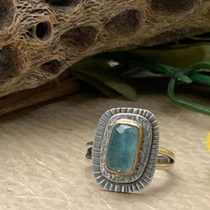 Indicolite Blue Tourmaline Statement Ring image 6