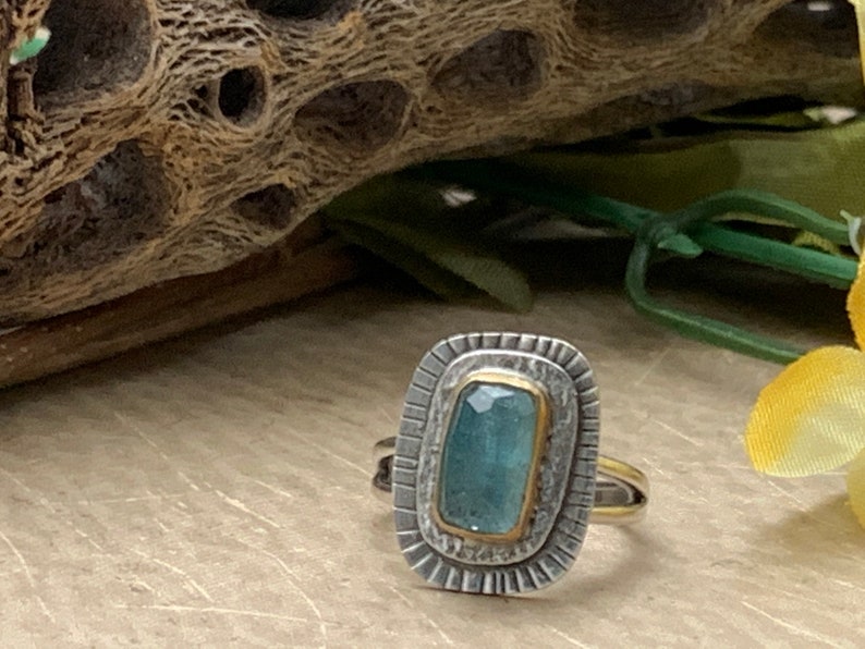 Indicolite Blue Tourmaline Statement Ring image 6