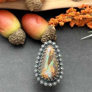 Australian Boulder Opal Statement Ring