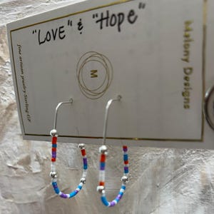 Morse code "LOVE" & "HOPE" earring