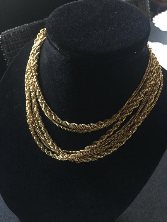 Beautiful Multi-strand Monet Rope Necklace