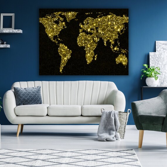 world map black and gold digital download 36inches by etsy