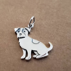 Jack Russell Charm, Sterling Silver Jack Russell Terrier Charm, Terrier Charm Jewelry, Puppy Charm, Dog Lover,Dog Charm,Animal Charm,Terrier