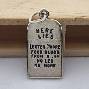 Small Sterling Silver Headstone Charm, Cemetery Tombstone Charm, Silver Halloween Charm, Grave Marker Charm, Cemetary Headstone, Gravestone
