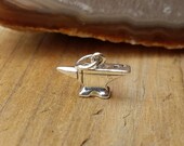 Tiny Sterling Silver Anvil Charm, Silver Tool Charm, Blacksmith Charm, Jeweler 39 s Charm, Silver Anvil, Handyman Charm,Tiny Tool Charm, Anvil