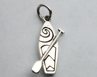 Sale! Last Ones!Sterling Silver Sup Paddleboard Charm,Ocean Charm,Ocean,Paddleboard Lover,Stand-Up Paddleboard,Sup Paddleboard,Beach Charm