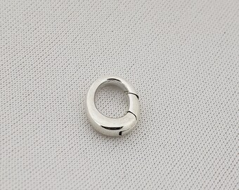 Small Sterling Silver Hinged Oval Clasp,Silver Mini Push Clasp,Oval Clasp,Hinged Bracelet Clasp, Necklace Clasp, Jewelry Making,Silver Clasp