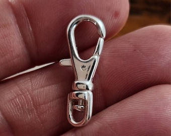 Large Sterling Silver Swivel Clip Lobster Clasp for Jewelry Making,Large Sterling Swivel Clasp, Silver Lobster Clip Clasp,Long Lobster Clasp