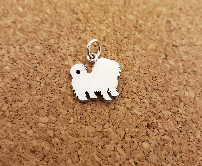 Sterling Silver Maltese Charm Puppy Charm Shih Tzu Charm Etsy