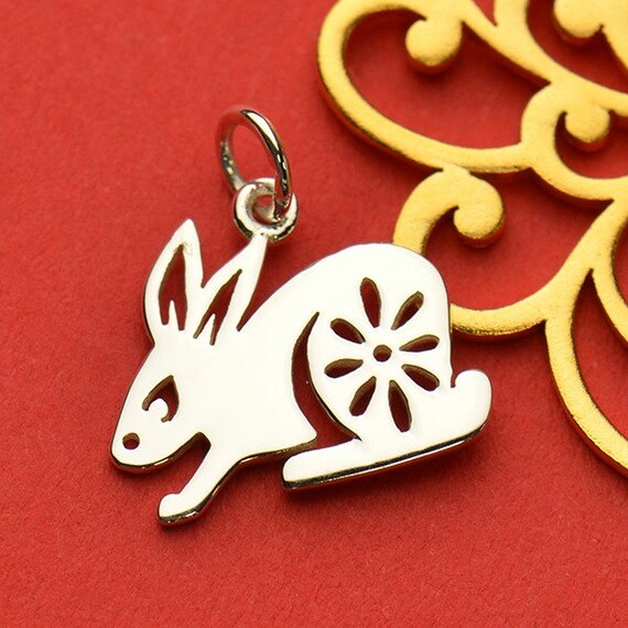 sterling silver chinese zodiac rabbit charm shengxiao etsy