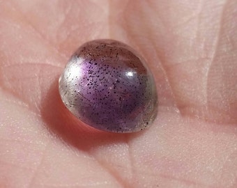 Cabochon de quartz rutilé avec macrocristallins d’améthyste, quartz d’améthyste réutilisé pour le sertissage de lunette, bijoux en quartz réutilisé, quartz