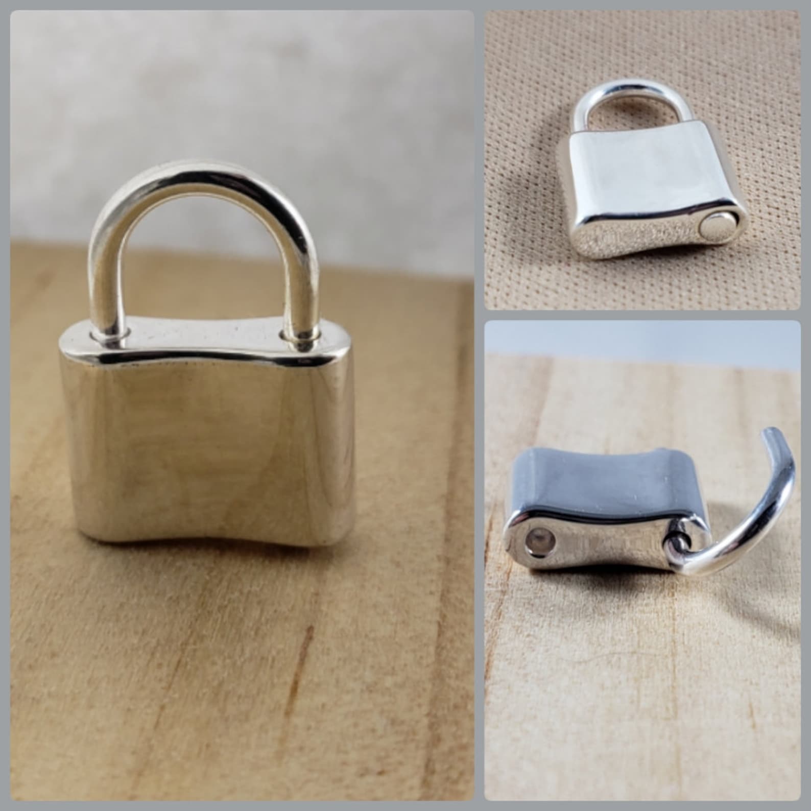Sterling Silver Padlock Clasp for Jewelry Making Silver Etsy