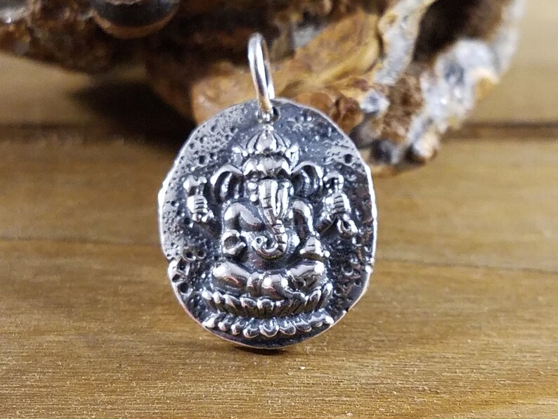 Sterling Silver Ancient Ganesh Coin Charm Pendant Ganesh - Etsy