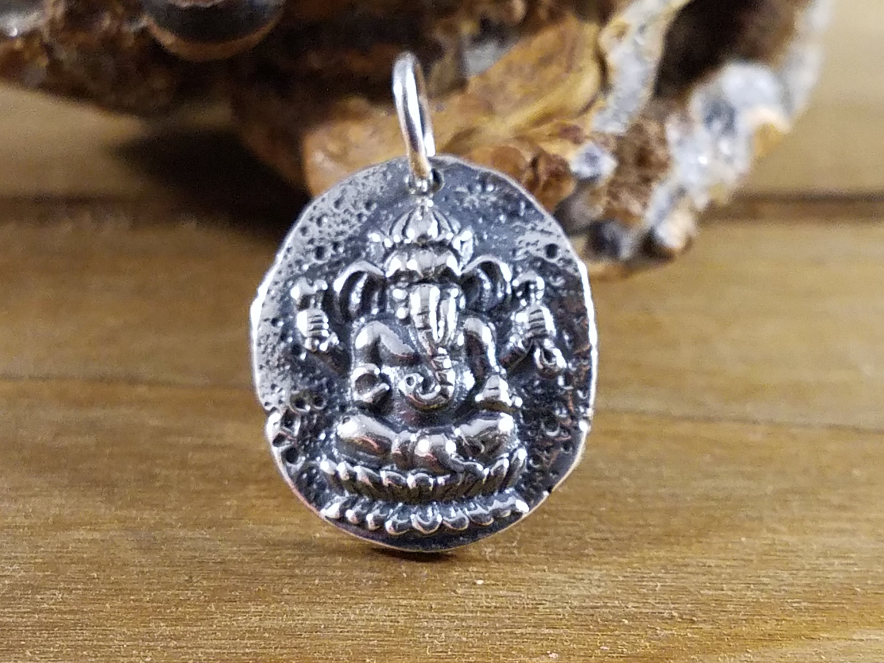 Sterling Silver Ancient Ganesh Coin Charm Pendant Ganesh | Etsy