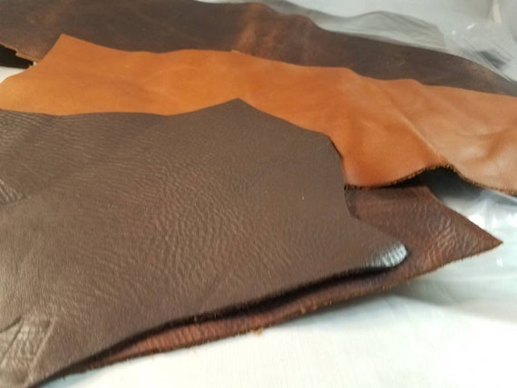 Sale 2 Lbs Brown Medium-large Scrap Leather Pieces for Jewelry