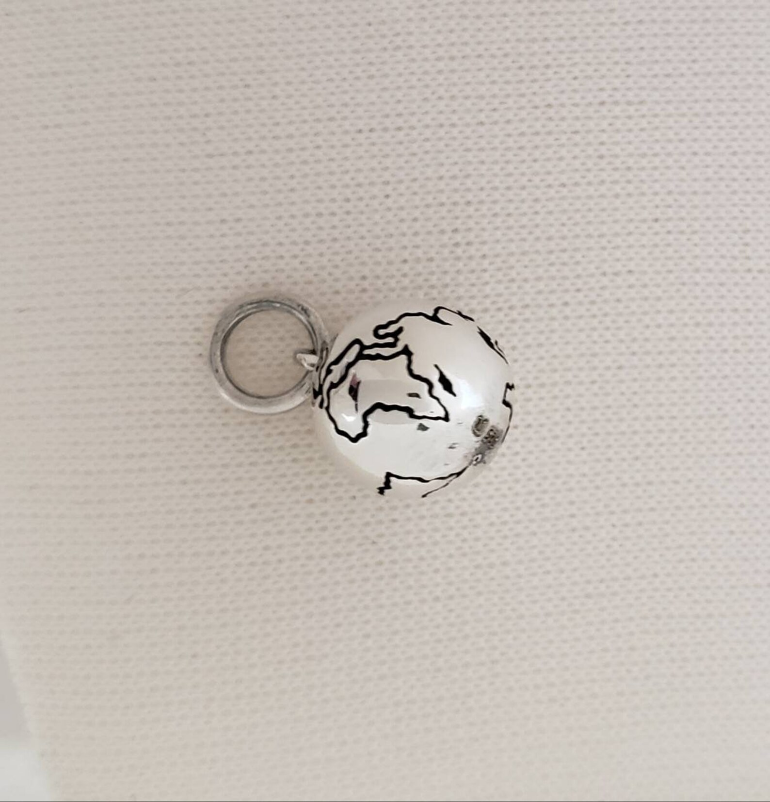 1pc Sterling Silver 3D Globe Charm World CharmCharm Etsy