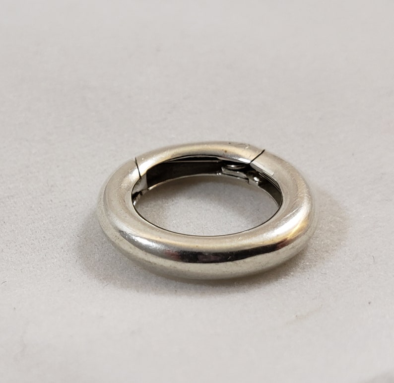 16mm Sterling Silver Hinged Round Clasp Charm HolderSilver Etsy