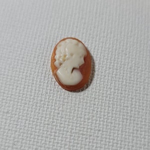 Tiny Agate & Shell Roman Bust Cameo Cabochon, Mini Cameo for Jewelry Making,Teeny Gemstone Cameo Cabochon, Tiny Mini Roman Bust Agate Cameo