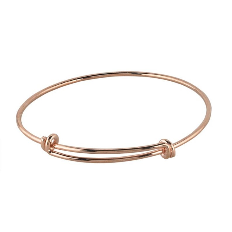 Rose Gold Bangle Rose Gold Plating Over Brass Bangle Etsy