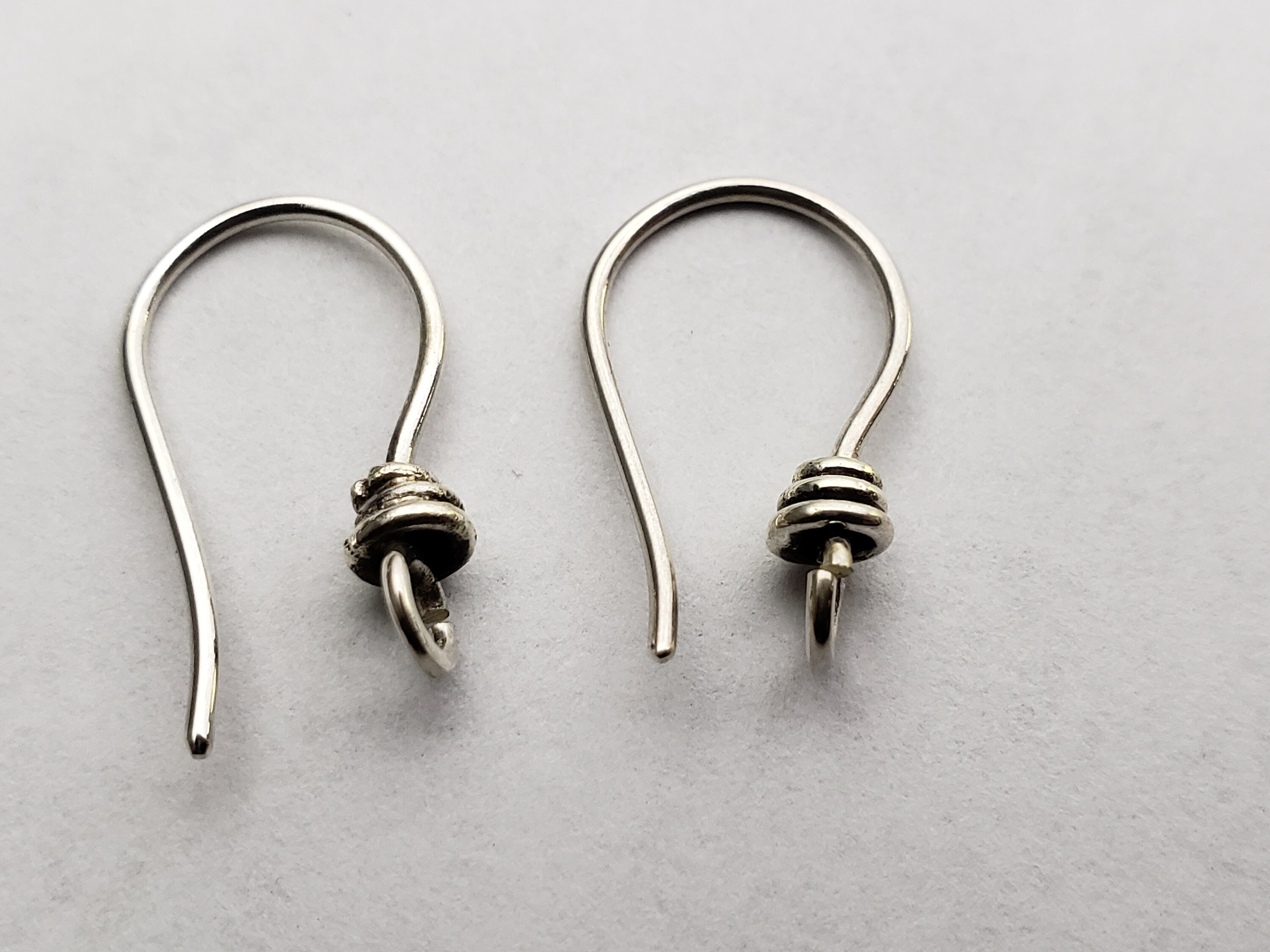 Silver Earring Hook With Front Facing Loop and Wire WrapsBali Etsy